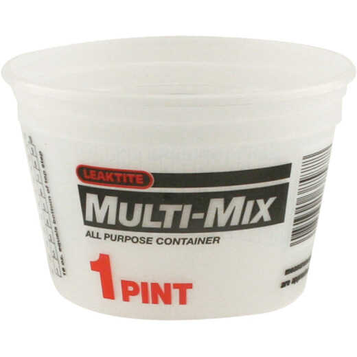 Leaktite 1 Pt. Semi-Transparent Multi-Mix All Purpose Mixing And Storage Container